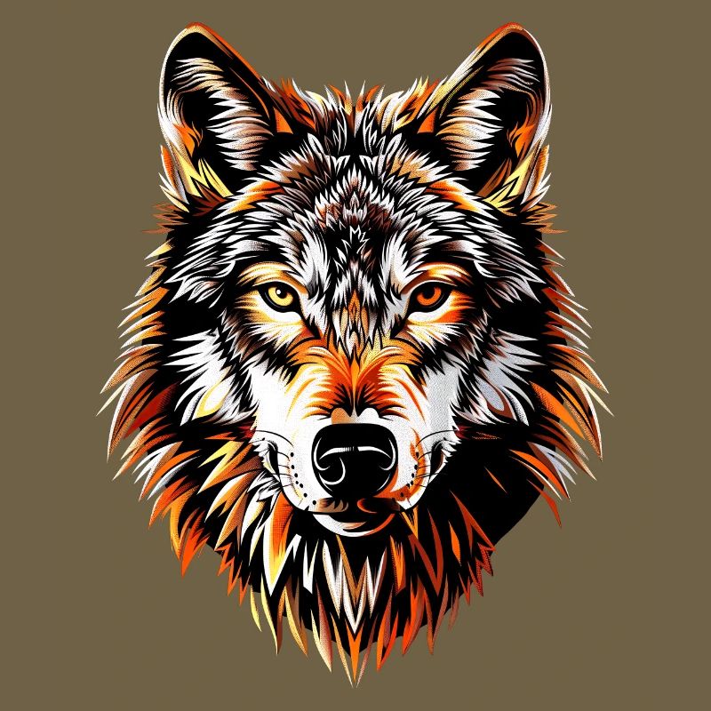 Loup Motif Loups Wolf Pack Gris Wolfhound Wolf