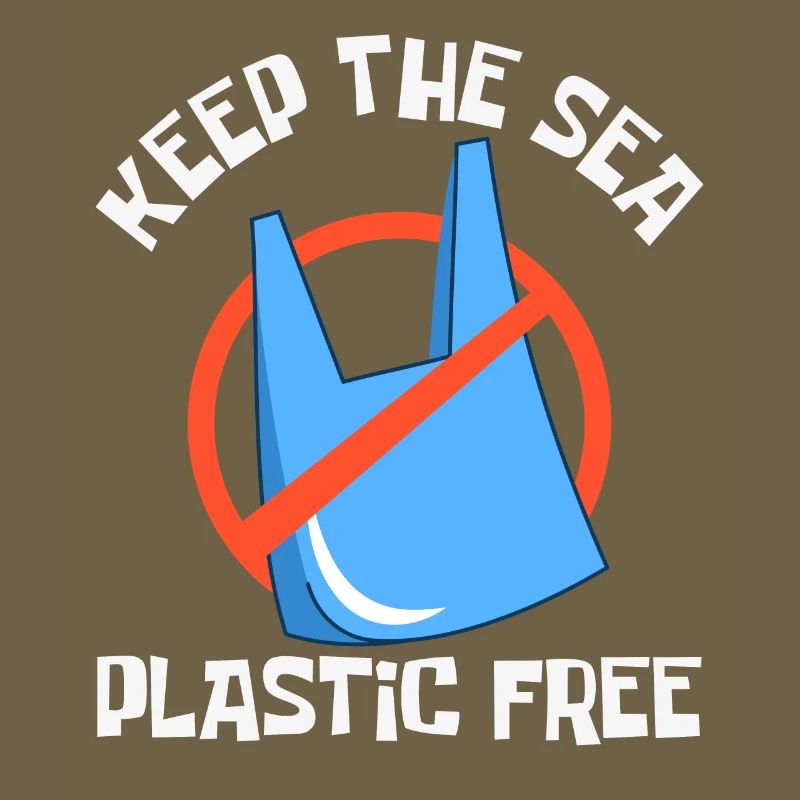 Bathing beach & sea plastic-free against pollution