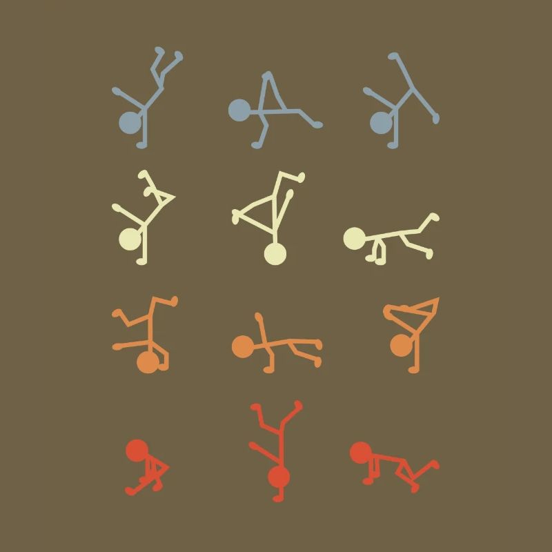 Breakdancer Strichfiguren