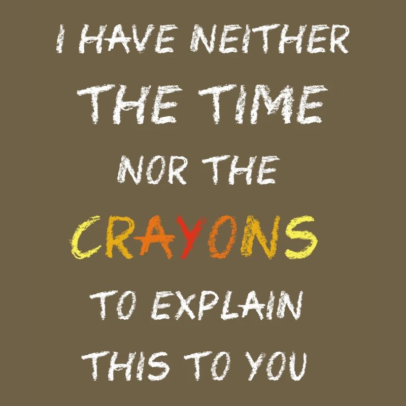 Pas les crayons de couleur