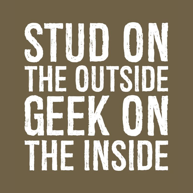 Ohrstecker außen, Geek auf der Innenseite