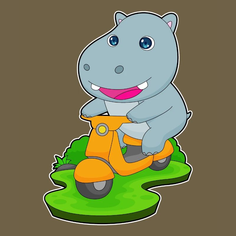 Nilpferd Motorroller