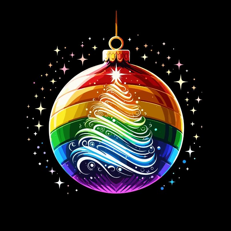 Rainbow Christmas Ball
