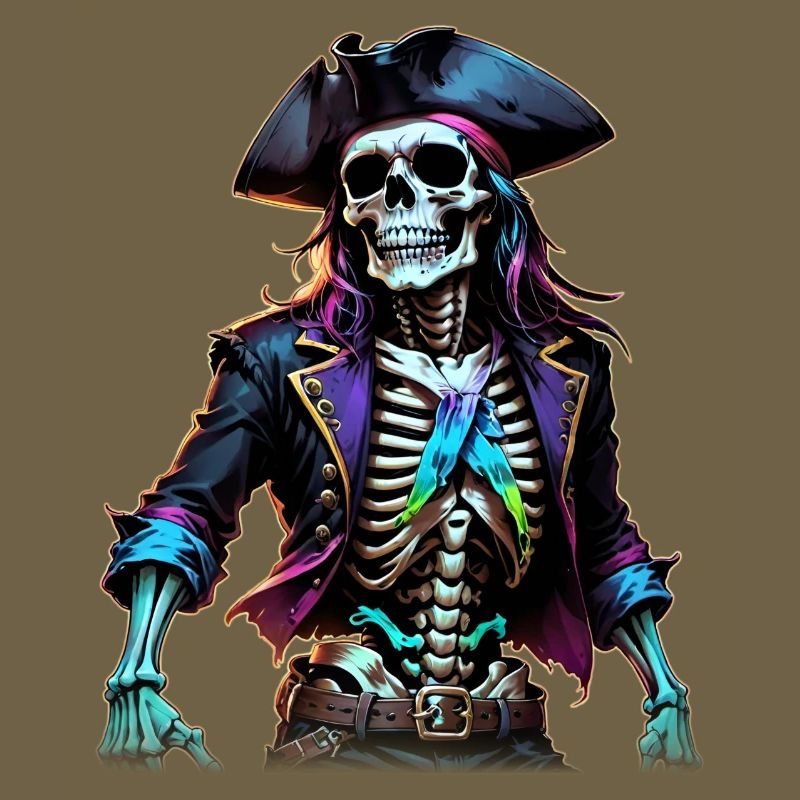 Illustration de squelette de pirate