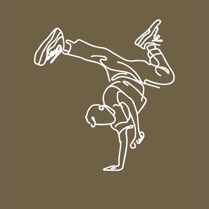 Breakdance Junge Zeichnung