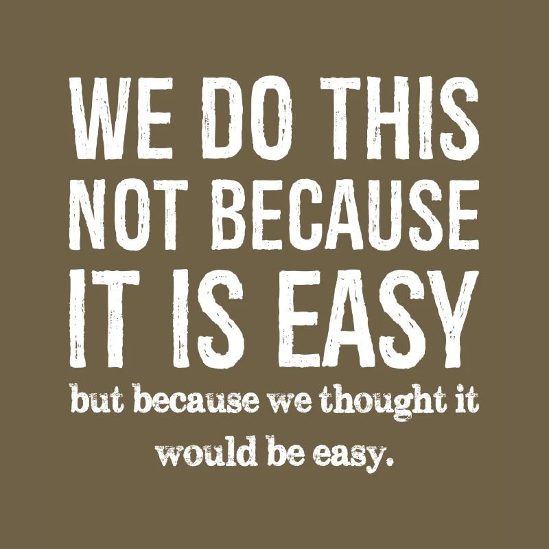 we do this not because it is easy