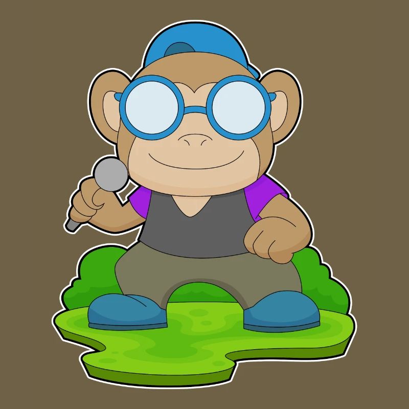 Monkey Singer Microphone Music