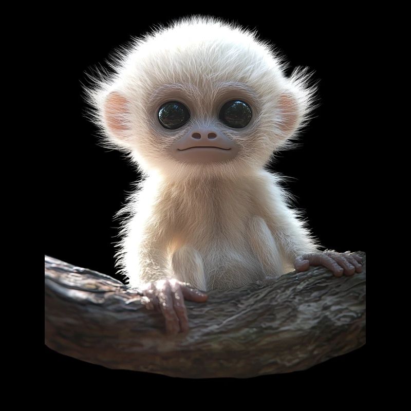 Singe Gibbon Main Blanche Gibbon Singe Mignon Lar Gibbons