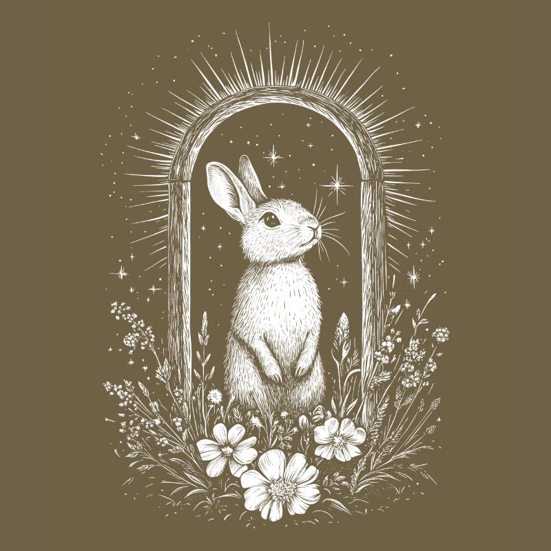 Boho Bunny Bunny Motif Spring Bohemian Cottagecore