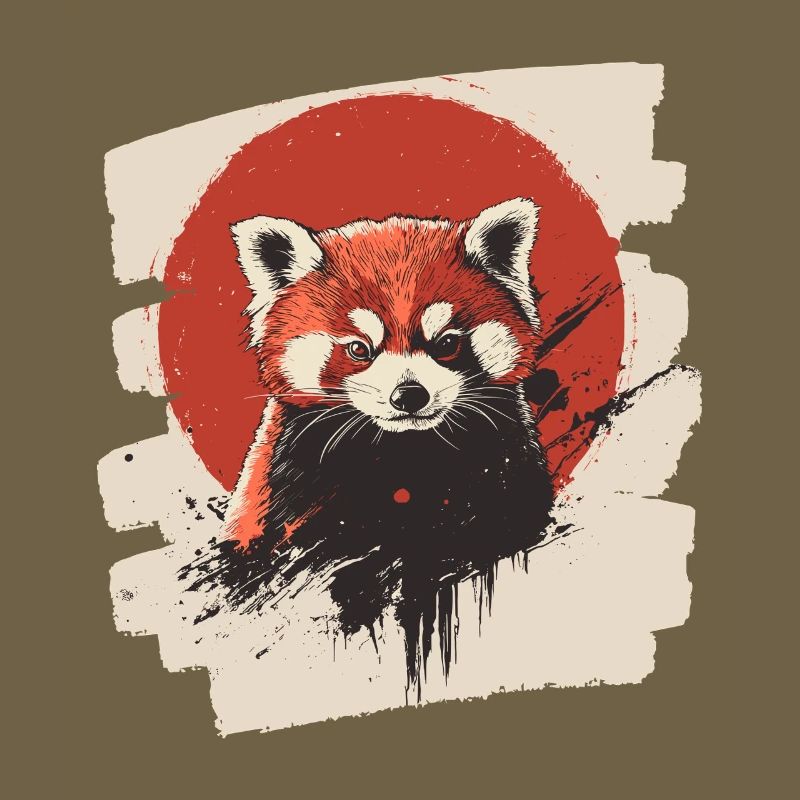 Roter Panda Retro