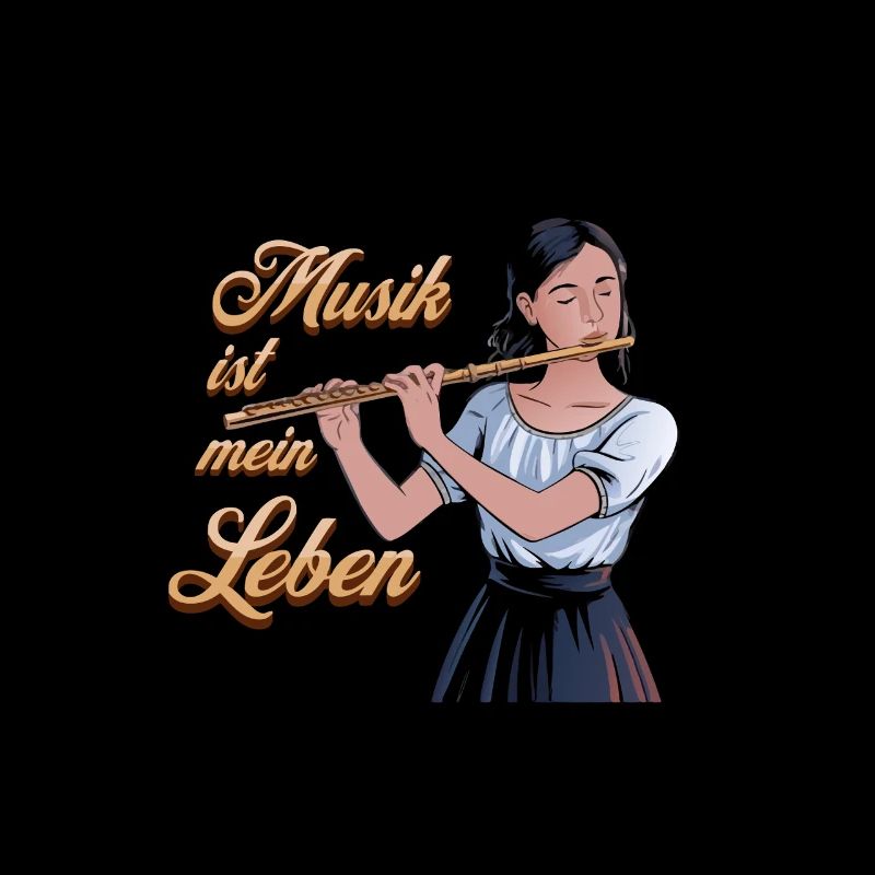Querflöte Musik Ist Mein Leben Kunstwerk