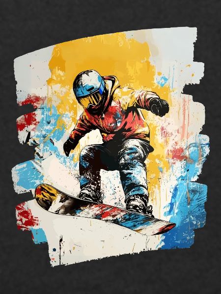 Snowboarder Pulverschnee