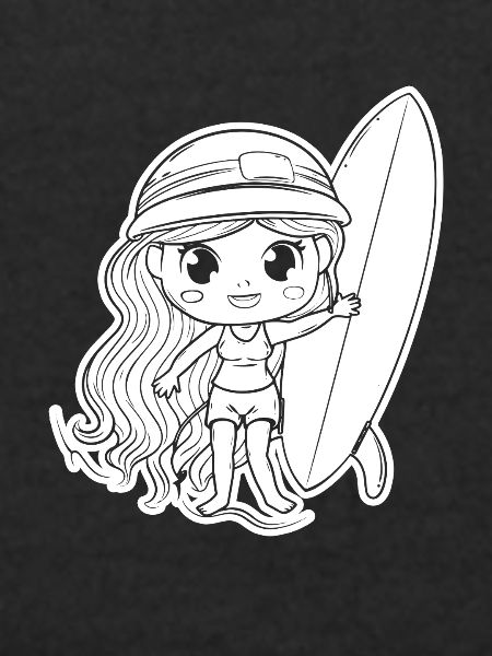 Kleines Surfer Mädchen