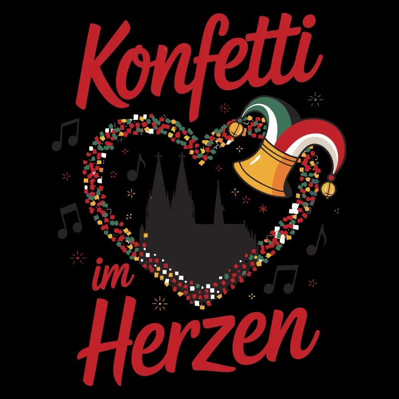 Confettis de Cologne dans le cœur Carnaval Coeur Cologne