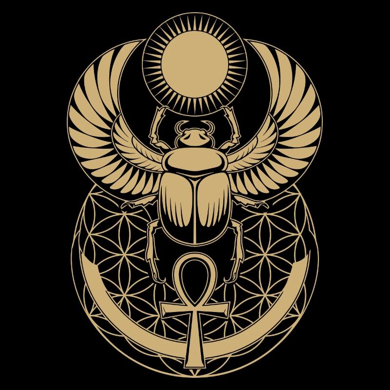 Sacred Winged Scarab | Egyptian Solar Emblem