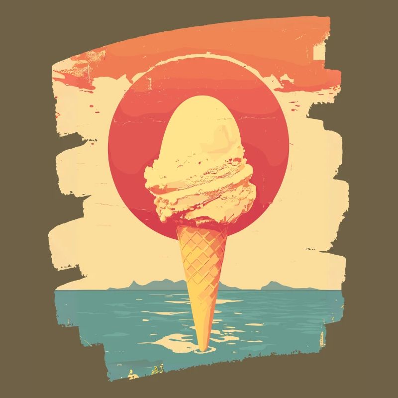 Eis und Eiscreme Kugel