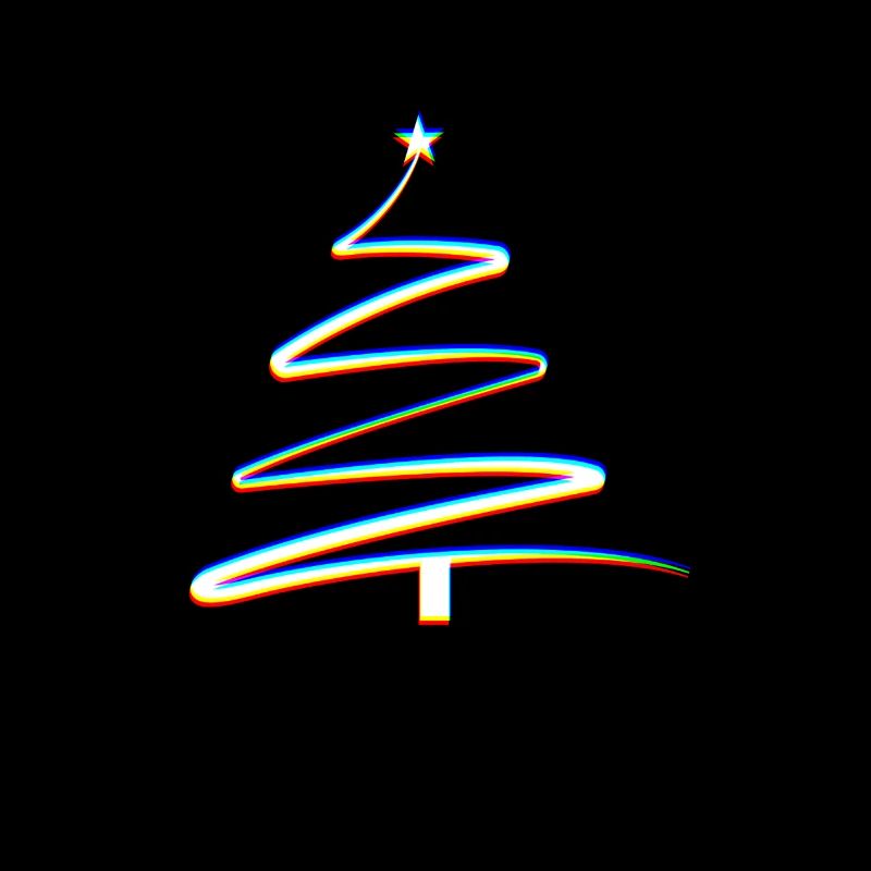Abstrakter Weihnachtbaum Trippy Effekt