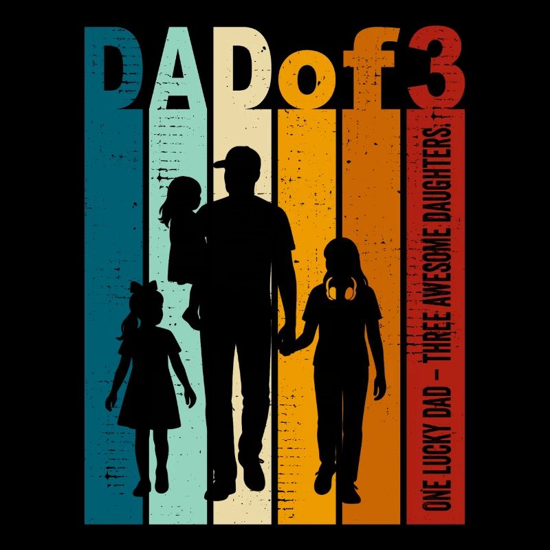 Dad & 3 Daughters Gift Design Father's Day