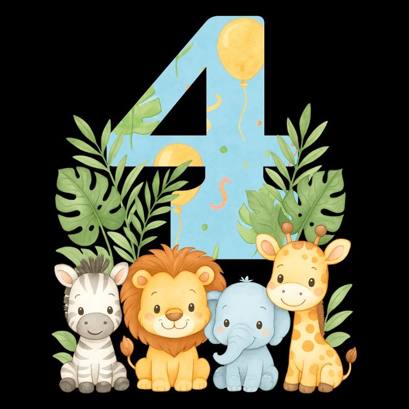 Dschungeltiere Kindergeburtstag 4 Jahr Geschenk