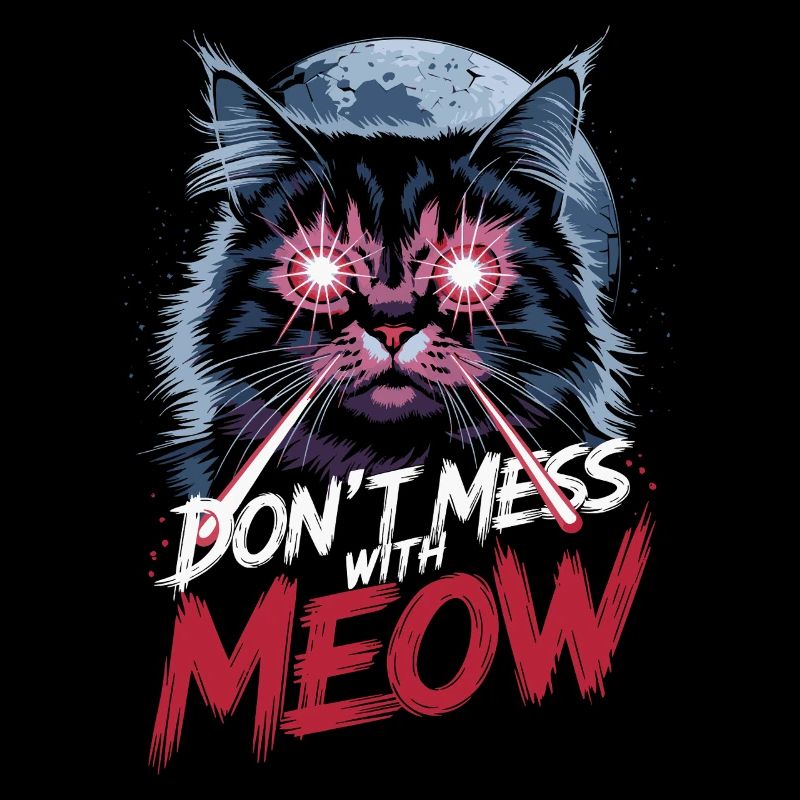 Ne plaisantez pas avec l’art du chat laser miaou