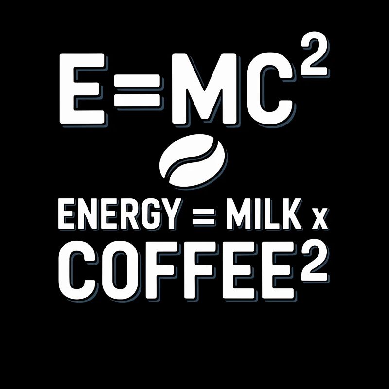 E=MC2 Physique Dicton Caféine Nerd Énergie Café