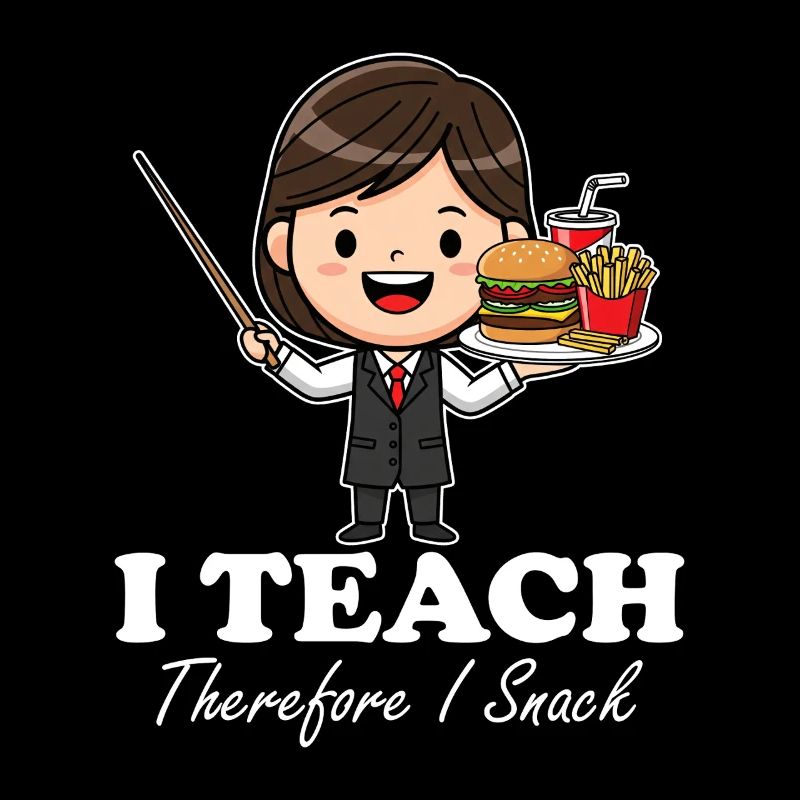I TEACH, THEREFORE I SNACK - TEACHER GIFT