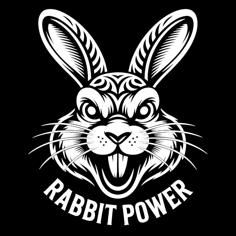 Tête de lapin avec un dicton amusant