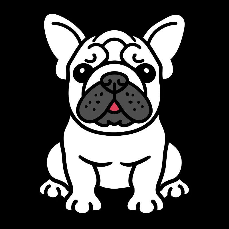 Design de Bouledogue Coeurenragé