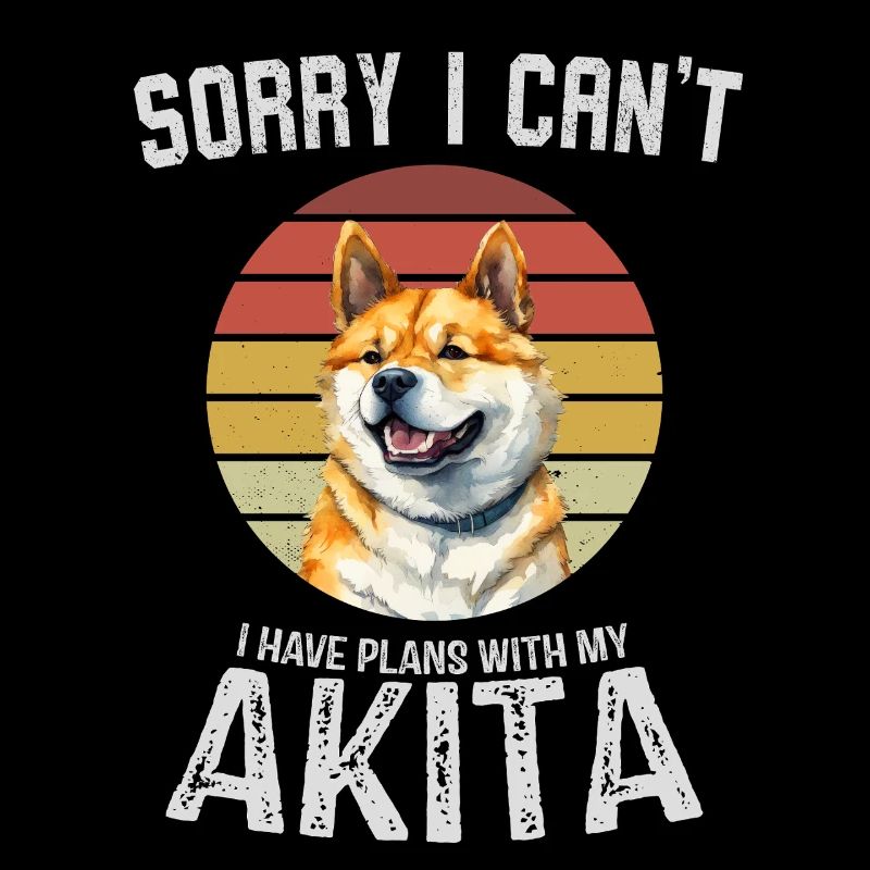 Conception ludique de citation de chien Akita