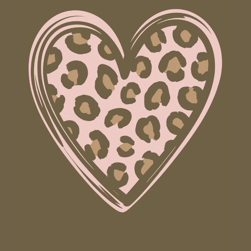 Leopard Pattern Heart Design