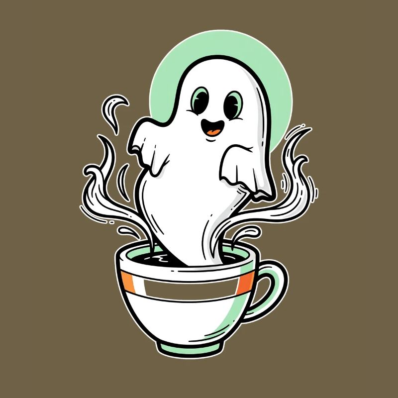 Funny Ghost Coffee Cup Design