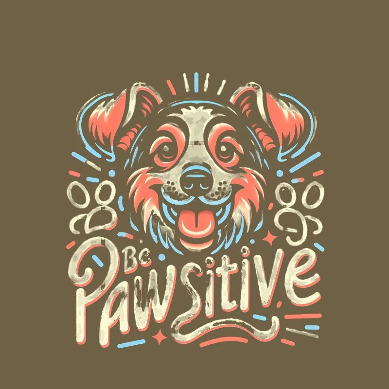 Be pawsitive cute dog