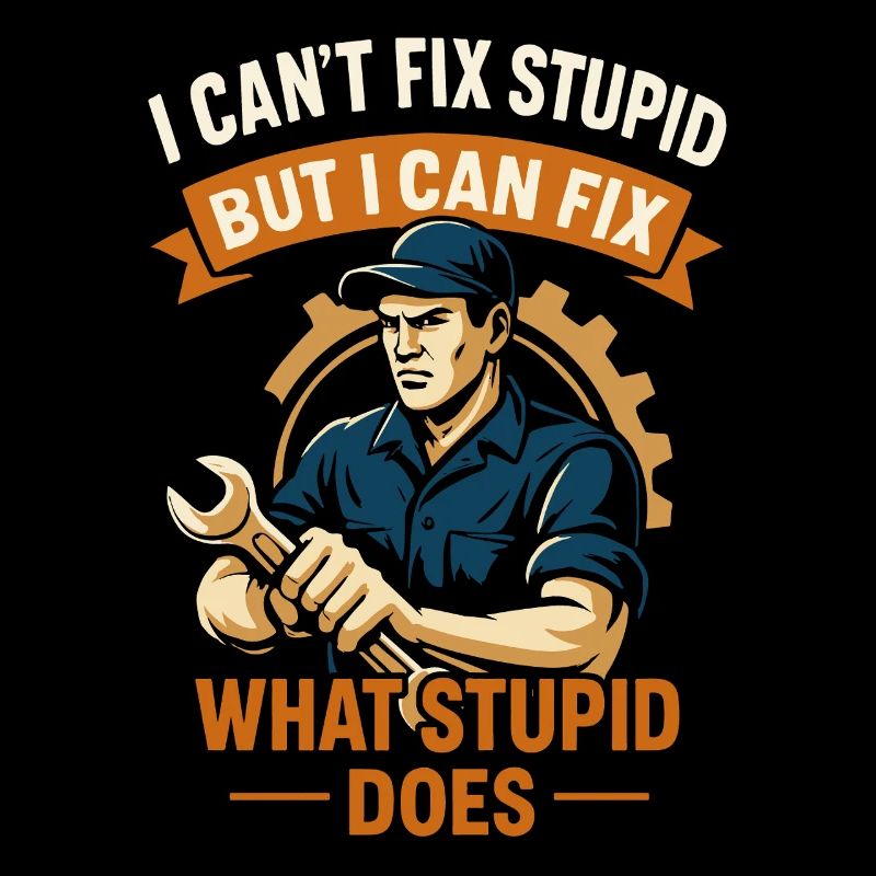 Humorous mechanic and hobby mechanic saying