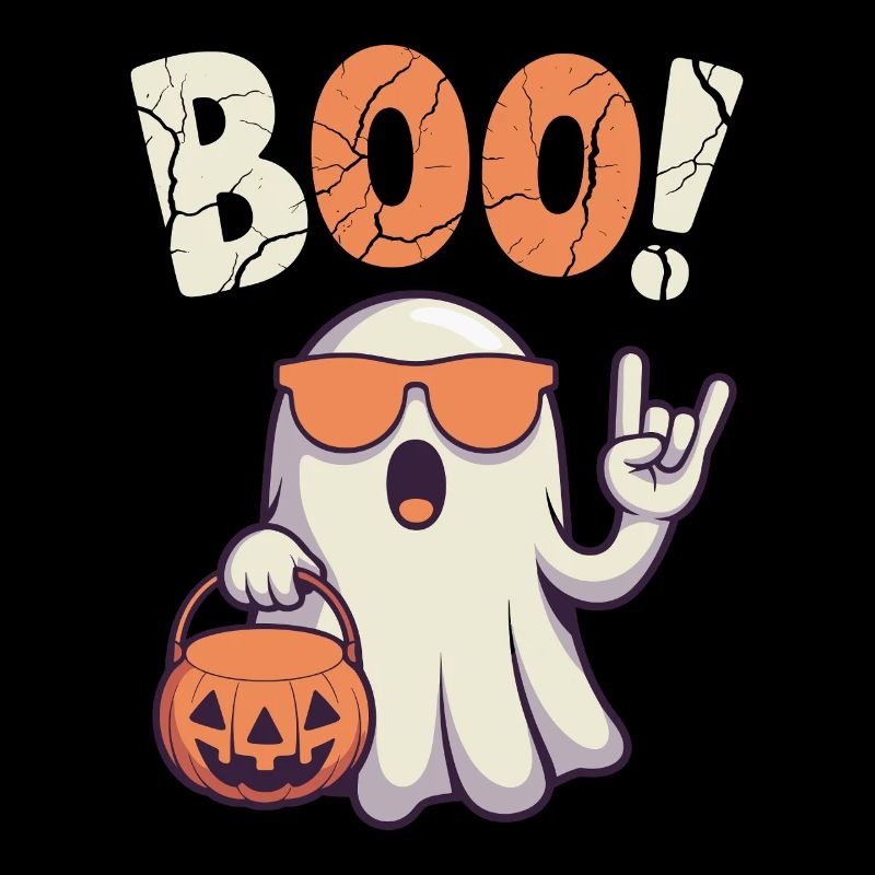 Boo! Cool ghost design for Halloween fans