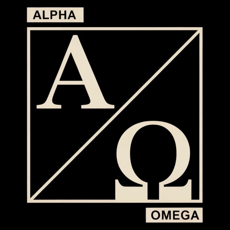 Symbole chrétien Alpha Omega de la foi