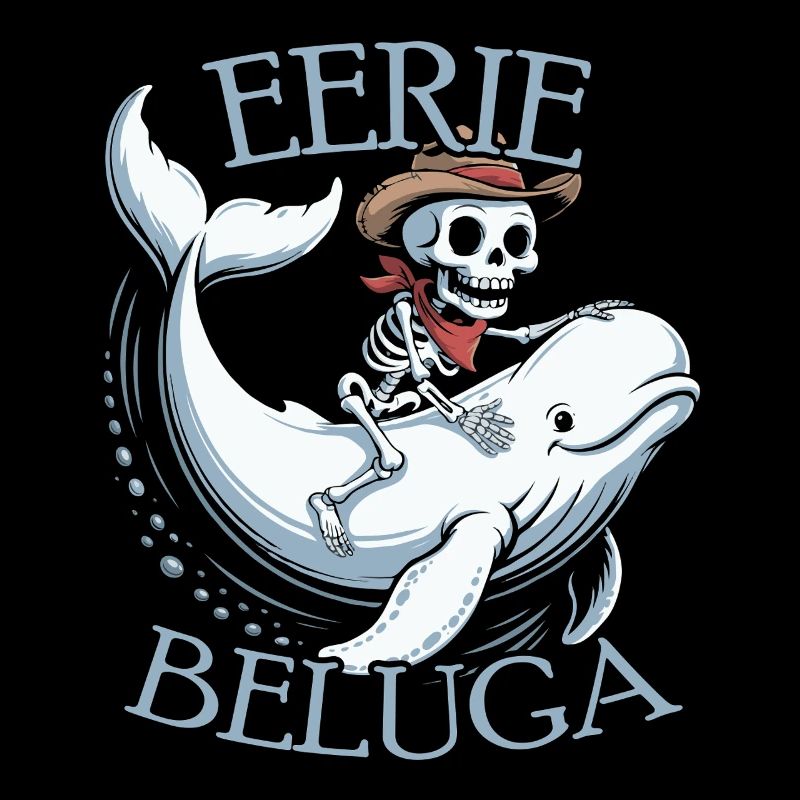 Squelette de cowboy sur béluga