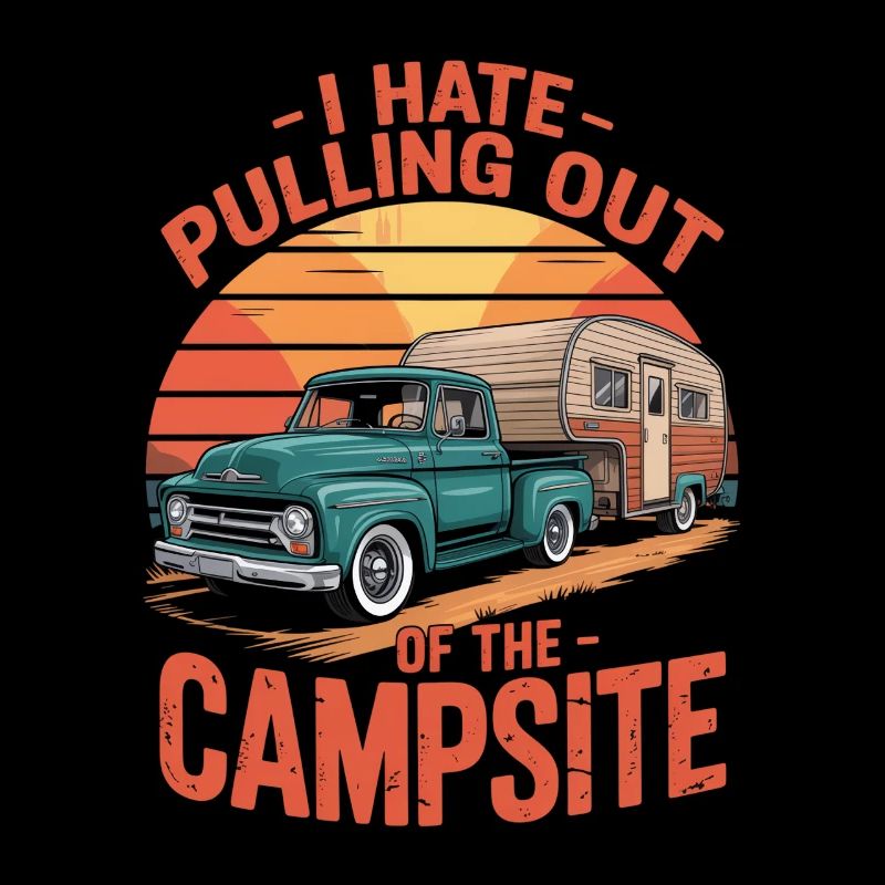 Camping Spruch Je déteste sortir du camping