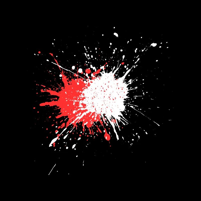 Abstract paint spraying technique on black