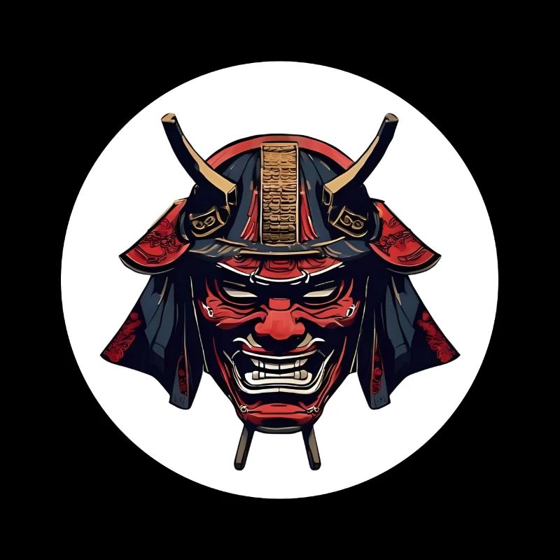 Roter Oni Dämonenhelm