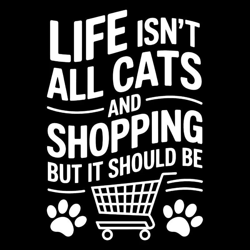 Shopping Dire Chats Drôle Shopping Cadeau
