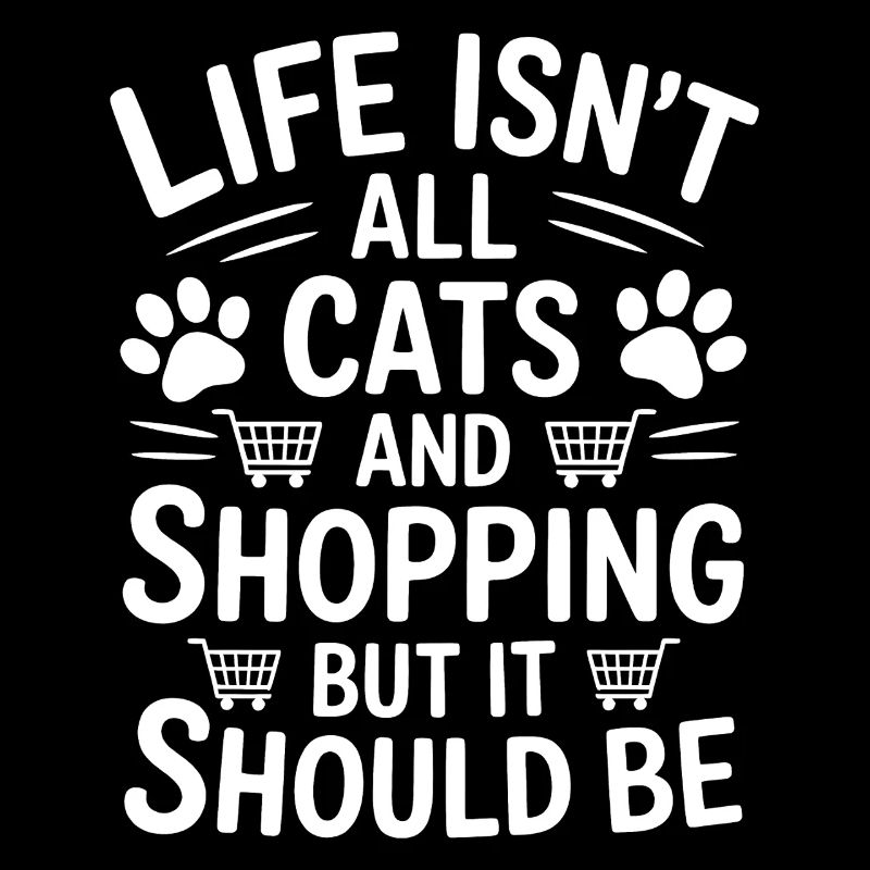 Shopping Dire Chats Drôle Shopping Cadeau