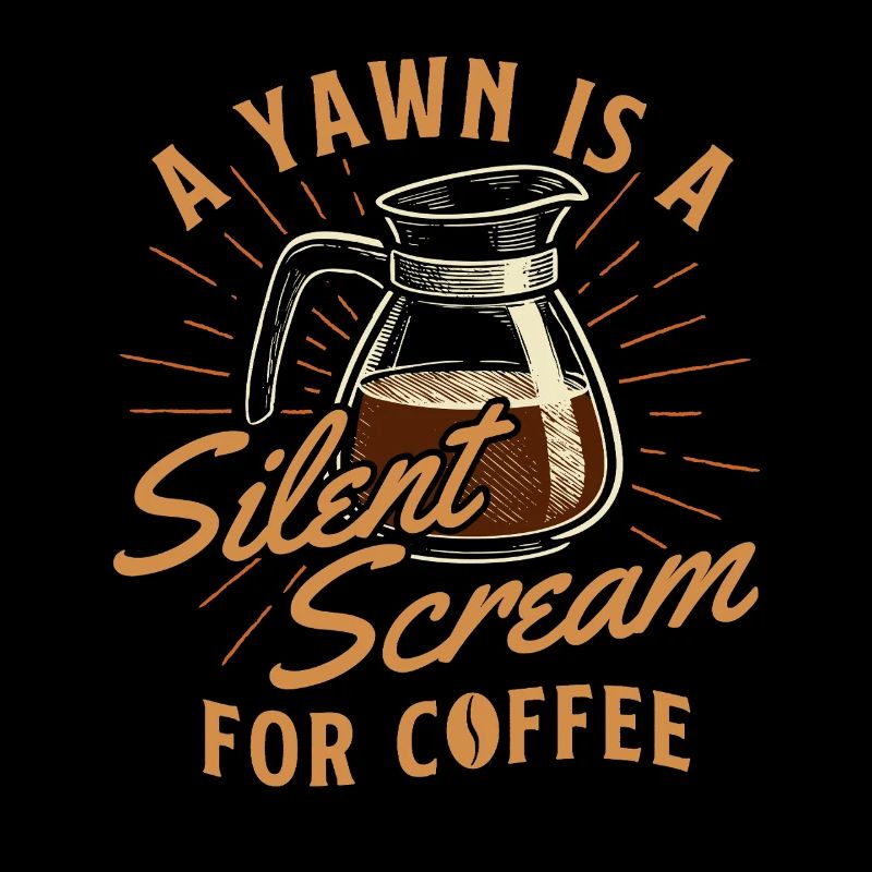 Le bâillement est un cri silencieux pour le café