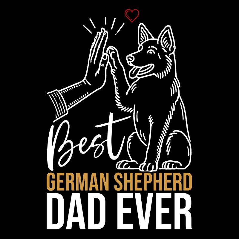 Deutscher Schäferhund Papa Vatertag Vater