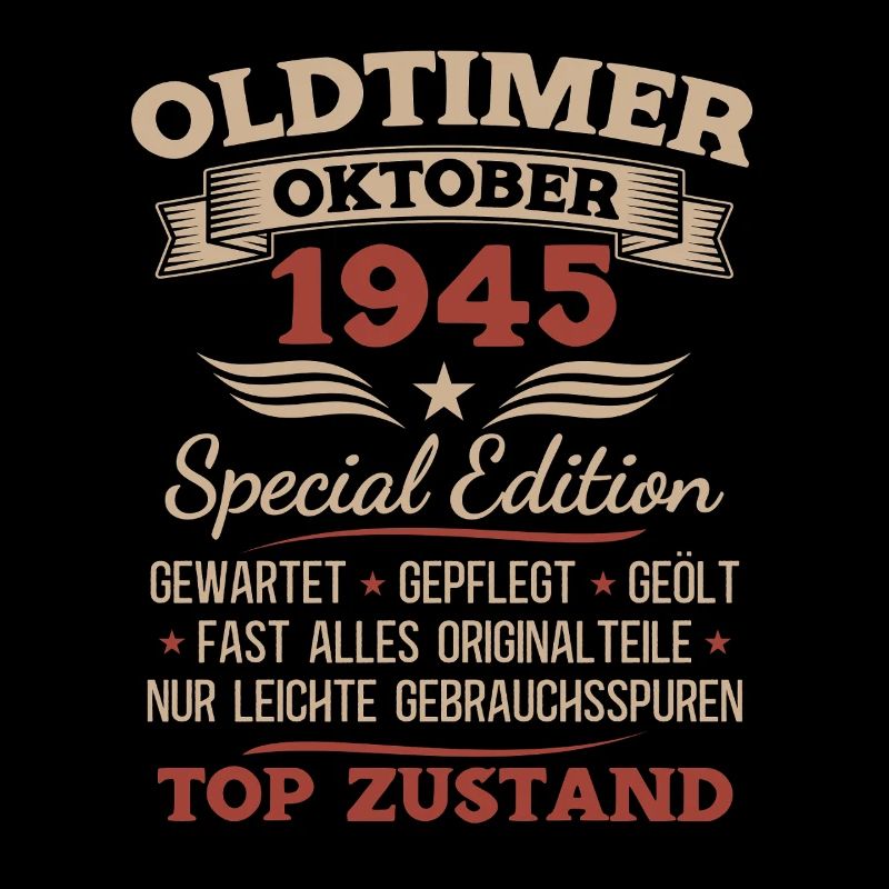 80. Geburtstag Geschenk Oldtimer Oktober 1945