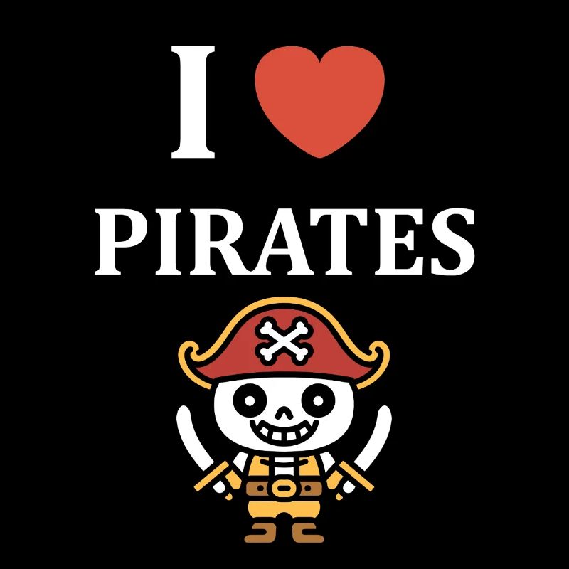 J aime Pirates Squelette Pirate