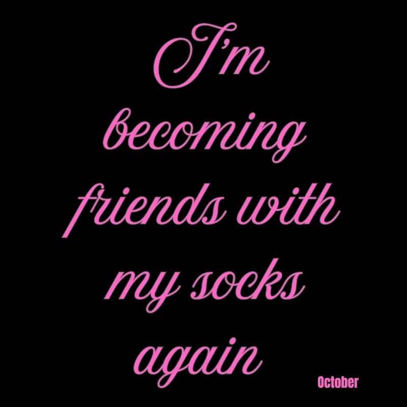 Redevenir ami avec mes chaussettes
