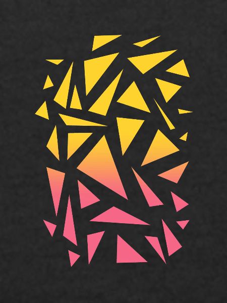 Triangle Pattern - Yellow Red