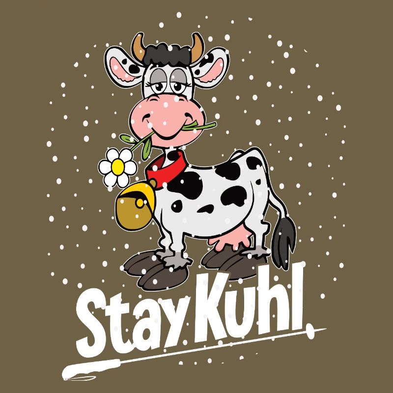 Reste vache ! Vache d’hiver avec fleur