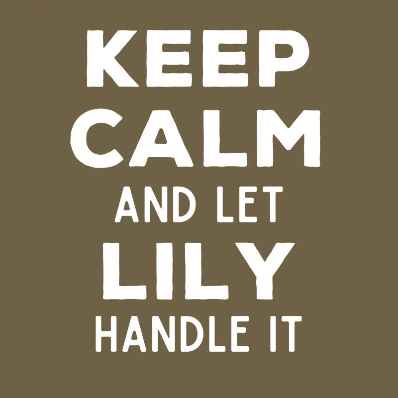 Keep Calm Let Lily Fix It Funny Saying