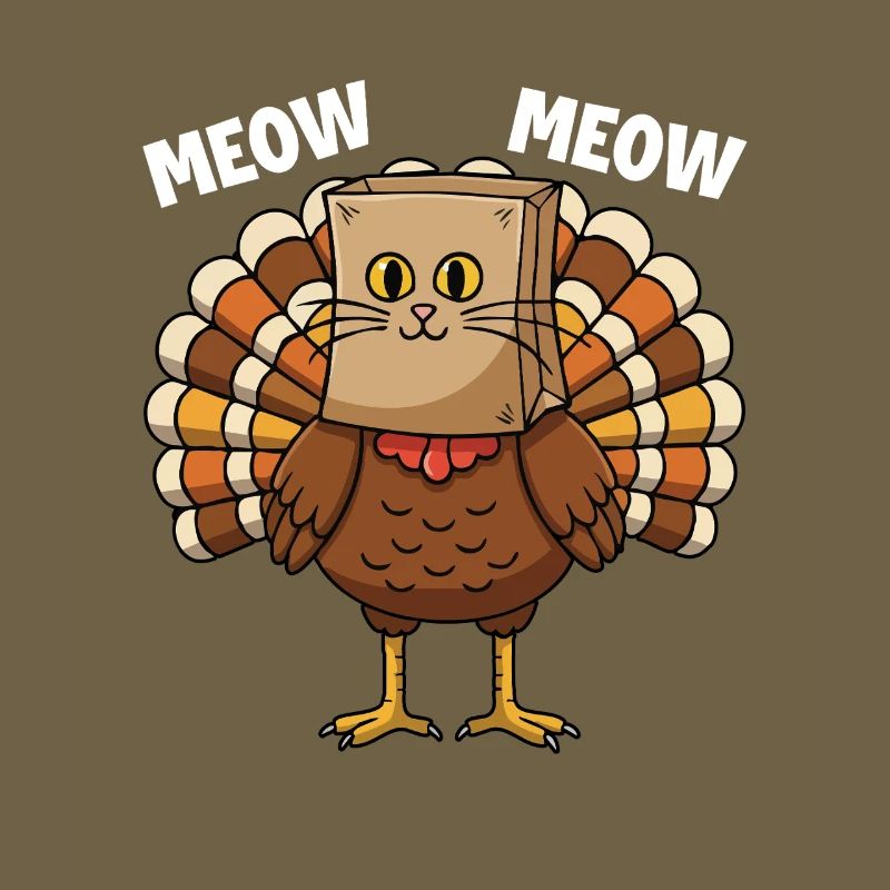 Truthahn Katze Thanksgiving Herbst Ernte